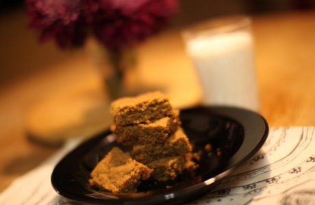 Flourless, Honey-Sweetened Peanut Butter Brownies