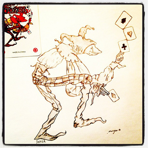 Joker : #homeschool #art #illustration #cards #joker