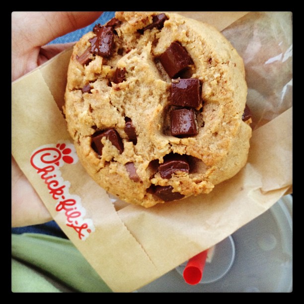 Oh, yeah. #chickfila #chocolatechunkcookie