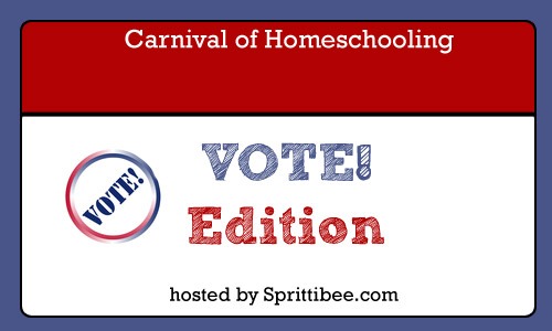 vote! edition carnival of homeschooling, graphic by maureenspell