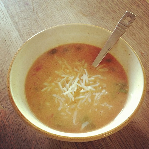 Cheese and Chicken Enchilada Soup #foodie