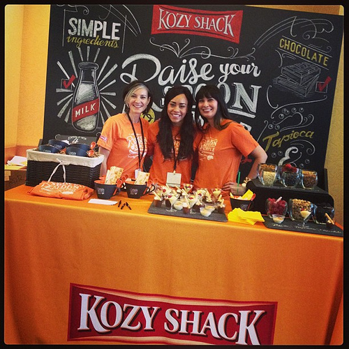 Love the @kozyshack booth! #orange #blogherfood