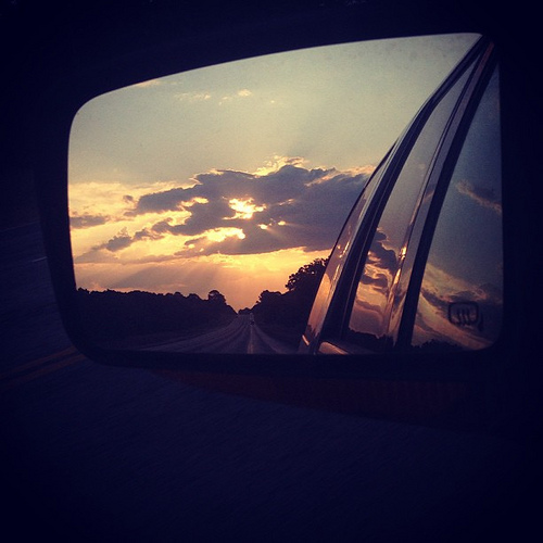 Twilight and tail lights. #roadtrip #sunset #igtexas