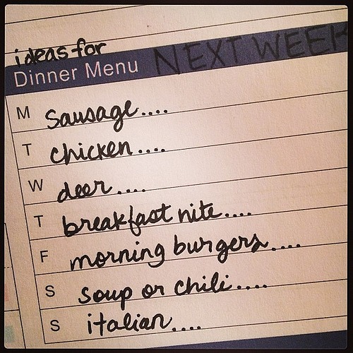 Making next week's menu... Any fave recipes for these meats/meal types? #schedule #hschallenge