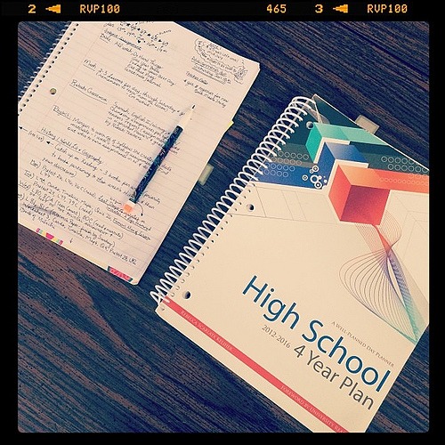 Sprittibee's high school homeschool planner and weekly list routine.