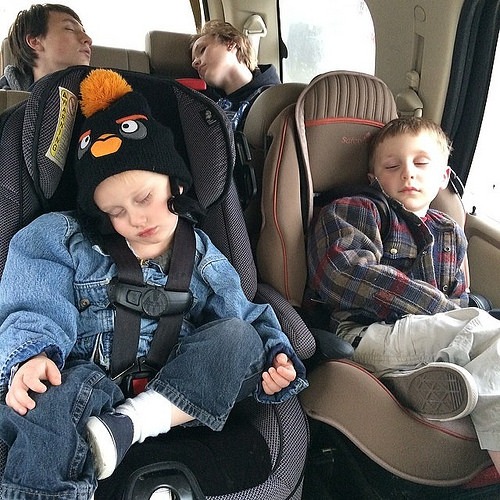I'd say this weekend was a success. Long winter's nap in progress x4 ... #sleepyheads