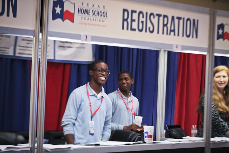 THSC Arlington 2015 - registration booth by @sprittibee
