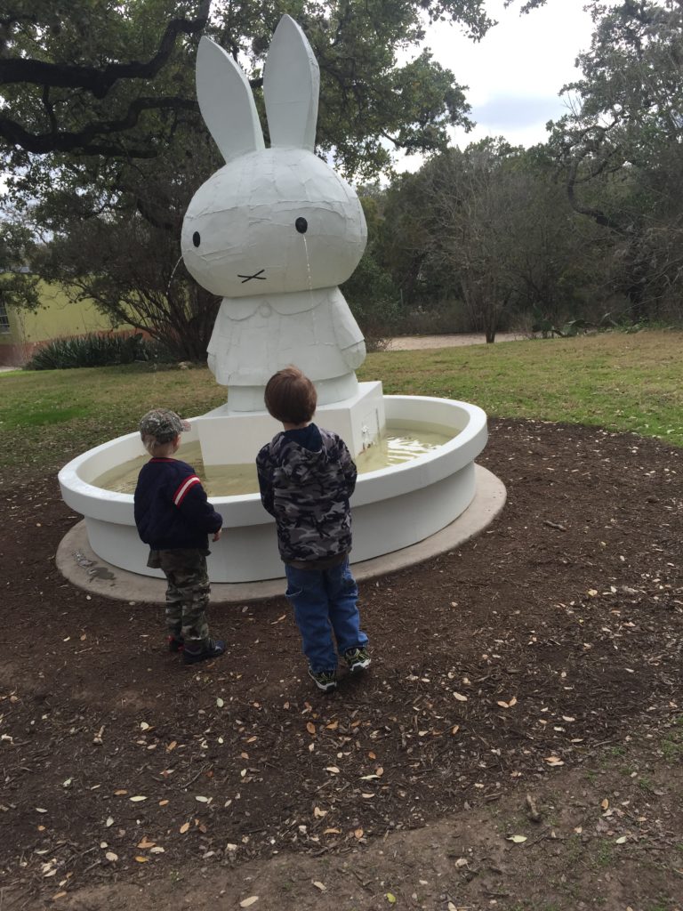 Crying Bunny Sculpture at Laguna Gloria @sprittibee