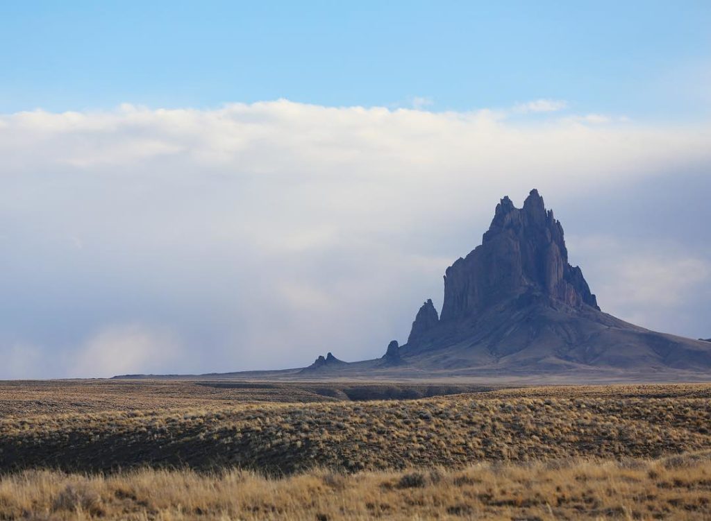 Shiprock in the Clouds via @sprittibee Photography