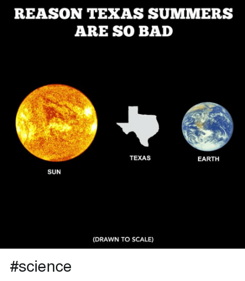 texas summers - science meme